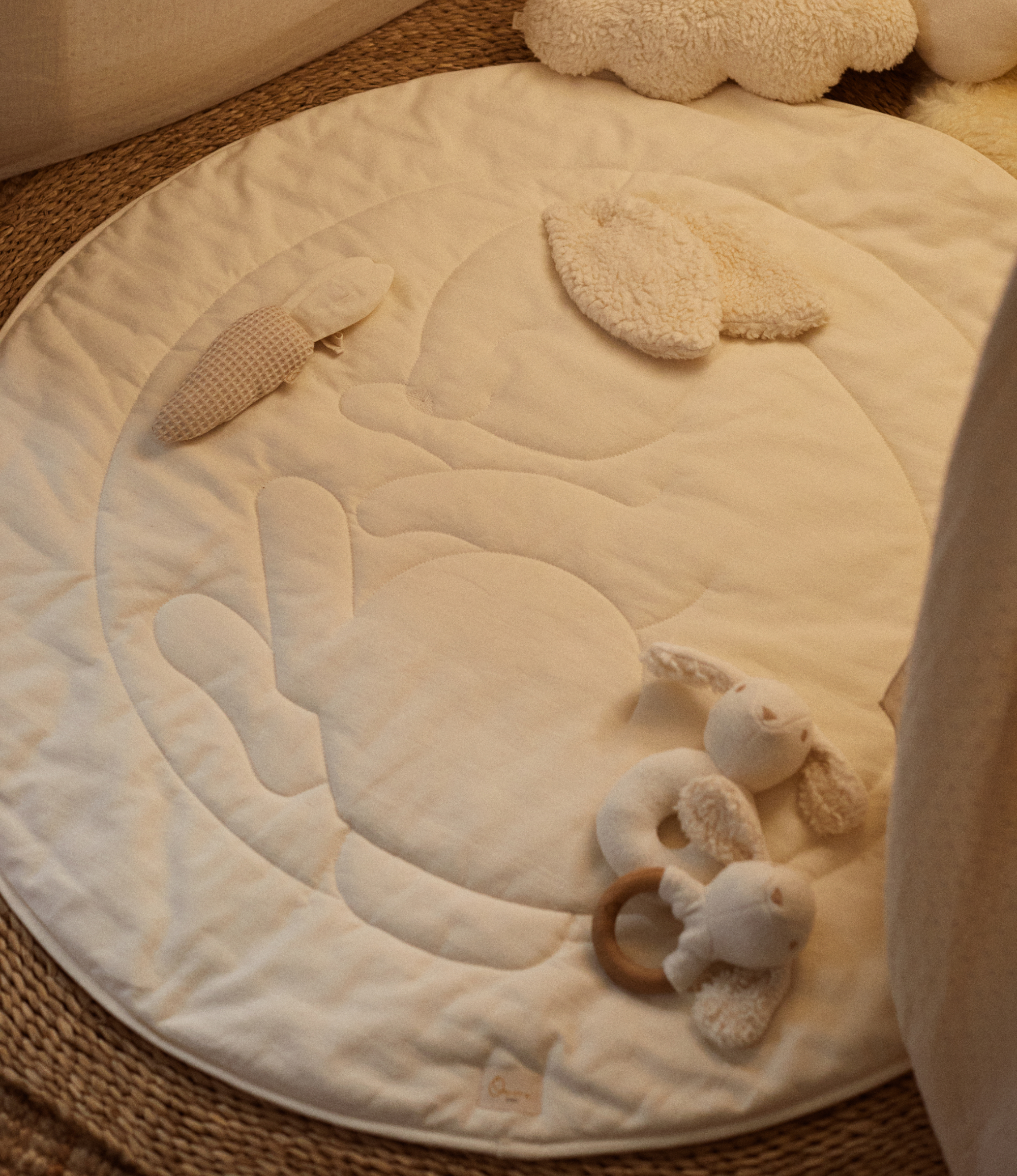 Tapis d'Éveil Bébé Lapin | Naturel